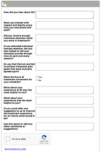 client feedback form